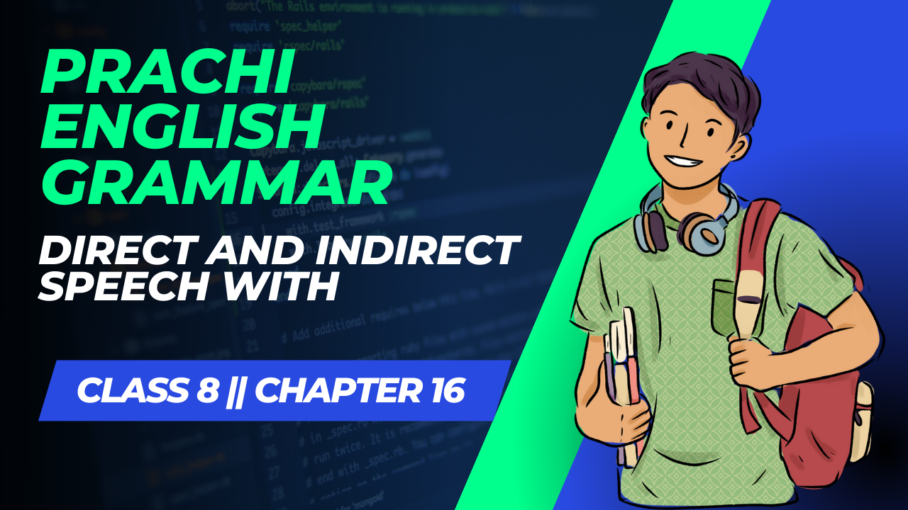 Prachi English Grammar Direct and indirect speech