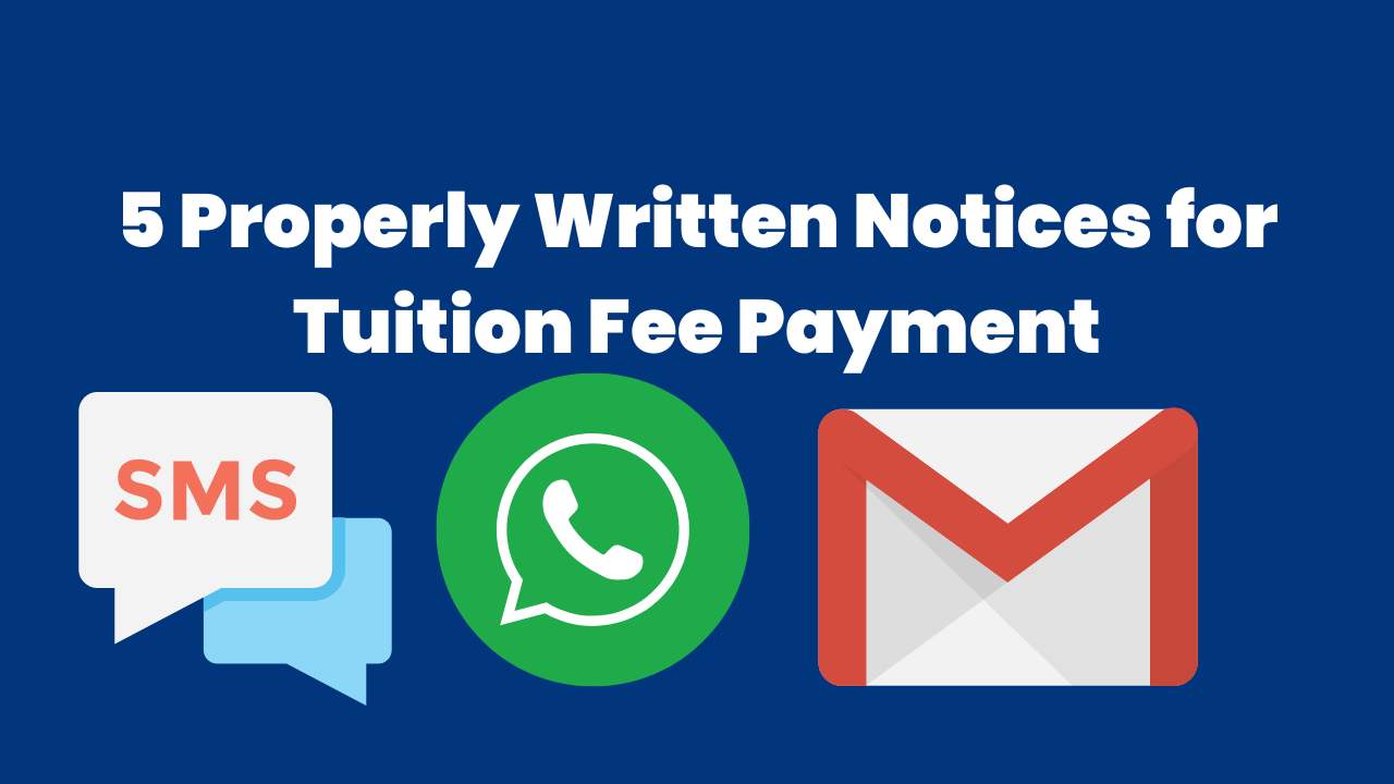 notice for tuition fee payment